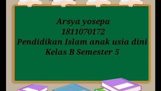 UAS Evaluasi Pembelajaran AUD. Arsya yosepa 18111070172.