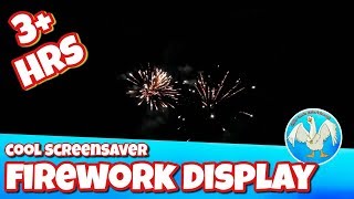 3 hrs Ambient Screensaver Firework Display cool background visual screen saver with music