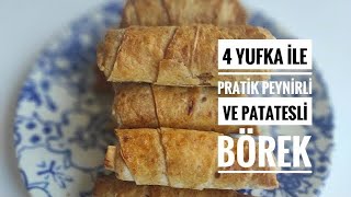 2 yufka börek tarifi - 2 yufkadan yapılan en pratik börek - yufkadan kolay börek