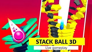 Live stack ball 3d  🏀 game play 3D #shortslive #gaming #stackball #stackbounc