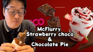 Menu Baru Mcdonalds, Mc Flurry Strawberry Choco & Chocolate Pie