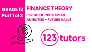 P1 || Grade 12 Finance Theory Part 1 with 123tutors