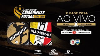 CAMPEONATO CATARINENSE SÉRIE OURO 2024 - 1ª FASE - APAFF Florianópolis X Blumenau Futsal