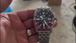 NFW Watches: Shumate GMT Video Miyota 9075 Summer Sale Save $150.00 Off Regular Price