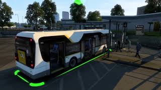 TruckersMP: Рейс Дрезден/Кольцевой на электробусе с функционалом DBus World