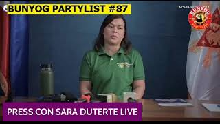 PRESS CON SARA DUTERTE LIVE