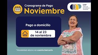 CRONOGRAMA DE PAGO DE PENSIONES - NOVIEMBRE 2024