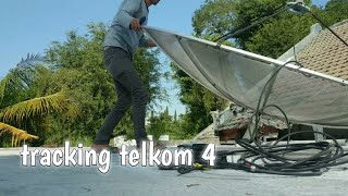 tracking pasang LNB satelit telkom 4