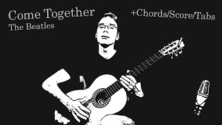 Come Together - The Beatles | Guitar Cover (including solo) - free Chords/Score/Tabs