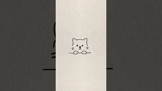 Draw with me a cute cat #shorts #drawing #cat #artshorts #doodles