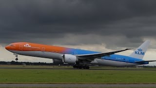 KLM *Orange Pride* - Boeing 777-300ER takeoff at Amsterdam