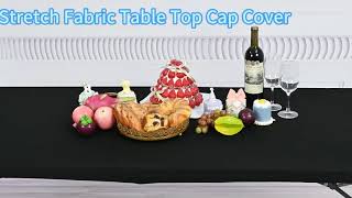 Polyester Rectangular Elastic Table Cover Universal Rectangular Tablecloth.