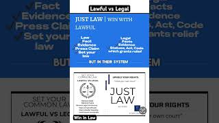 Lawful vs legal upholding your rights unconstitutional and law vs legal and the common law #lawful