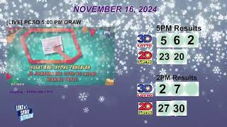 [LIVE] PCSO 5:00 PM DRAW - NOVEMBER 16, 2024 LOTTO RESULTS