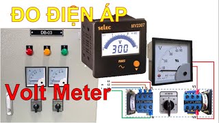 Cách đấu đồng hồ đo điện áp lắp tủ - VoltMeter