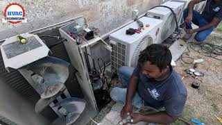 Today we did leak repair of cassette AC. /आज हमने कैसेट एसी का लीक रिपेयरिंग किया#Hvacworkidea 💡