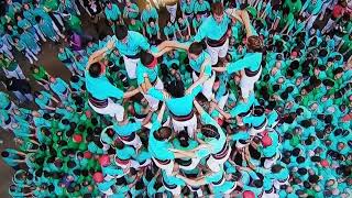 Castellers de Vilafranca - Intent desmuntat "9d9f" (Concurs Castells 2024)