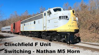 Clinchfield F Unit 800 with Nathan M5 Horn from L&N Alco FA-2 Switching