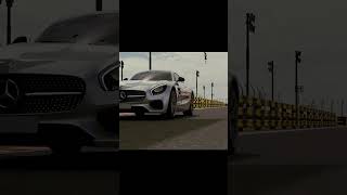 Car racing 3d animations in blender Mercedes AMG gt vs. la Ferrari