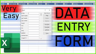 💻How To Create Data Entry Form In Microsoft Excel 🔥|| Create Excel Userforms For Data Entry