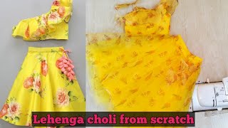 Lehenga choli cutting & stitching for 5 year girl | Baby lehenga choli cutting & stitching | Lehenga