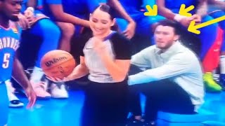 Ashley Moyer-Gleich caught flirting with NBA player NOT named LUKA 😲