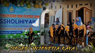 Menyanyikan lagu Indonesia Raya || Drigen Aqilah Rizki Anjani