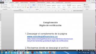 Complemento Digito De Verificacion