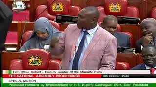 "HATA RUTO MWENYEWE LAZIMA AENDE" MP ROBERT MBUI CAUSES DRAMA AS HE DEFENDS GACHAGUA