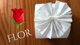 ¿ Cómo doblar papel higiénico en forma de flor ? 🌹 ( Habitación Hotel )  Origami en papel higiénico