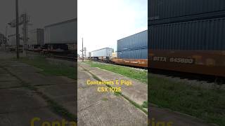 Containers & Piggyback Trailers - CSX I025 #athensalabama @CameraBryan #trainvideo #csxt #csx #ttx