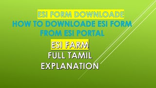 ESI Card Download in Tamil @taxrelatedall7965 How to Download ESI card from employer ESI Site