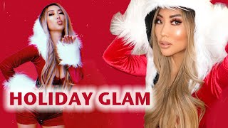 HOLIDAY GLAM GRWM + Balayage Seamless Clip In Remy Hair Extensions ft. Maxfull Hair | Arika Sato