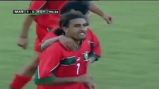 مقصية #مصطفى_حجي ضد #مصر كأس أفريقيا 1998