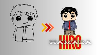 How to Draw Cute HIRO HAMADA from Big Hero 6 Step By Step Easy #trending #viral #youtuber #kids