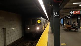 Coney Island bound R68 Q arriving into 57 St-6 Av