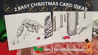 2 Easy Handmade Christmas Cards Ideas!