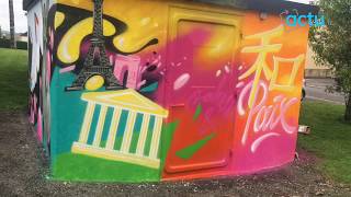 Un graff réalisé par les habitants à Flers