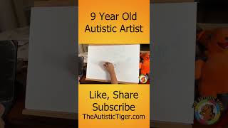 9yo Autistic Savant Draws UPSIDE DOWN - Crown Eevee | Pokemon #shorts