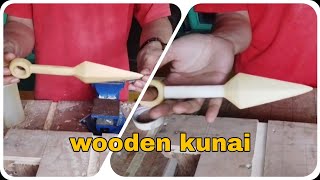 Membuat kunai dari kayu