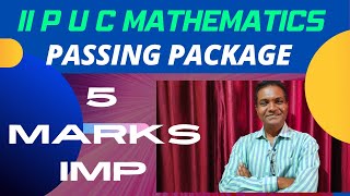 PASSING PACKAGE II P U C MATHEMATICS PART-D