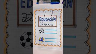 Carátula / Portada de Educación Física #caratulas #portadas #shortsvideo #creatividad #viral