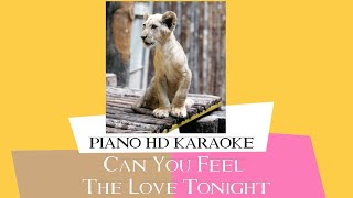 Can You Feel The Love Tonight   Piano HD Karaoke with vocal score