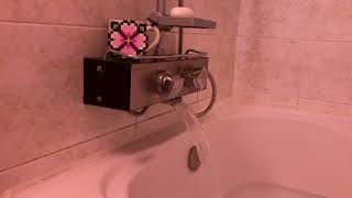 Bathtub Filling ASMR // Full Bathtub Filling in Pink Light 3 Hour Loop