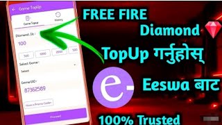 Esewa मा भएको पैसाबाट freefire मा सजिलै Dimond Topup गर्नुस्  || कसरी गर्ने भिडियो हेर्नुस् ||