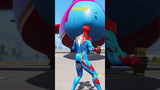 SPIDER-MAN DESTORY THE CARGO PLANE ✈️ | #gta5 #youtubeshorts #shortsfeed #shortvideo