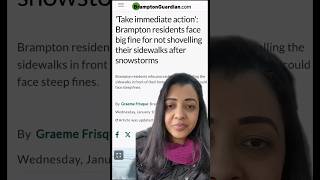 Brampton residents shovel the snow or pay fine ❄️💰 #brampton #realestate #downtownbrampton