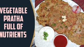 Vegetable pratha full of nutrients best for kids with multi learning with zoni