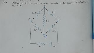 Determine the current in each branch of the network shown in Fig. 3.20