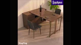 Special home furniture meant to save space  Converts into full dinning table and chairs